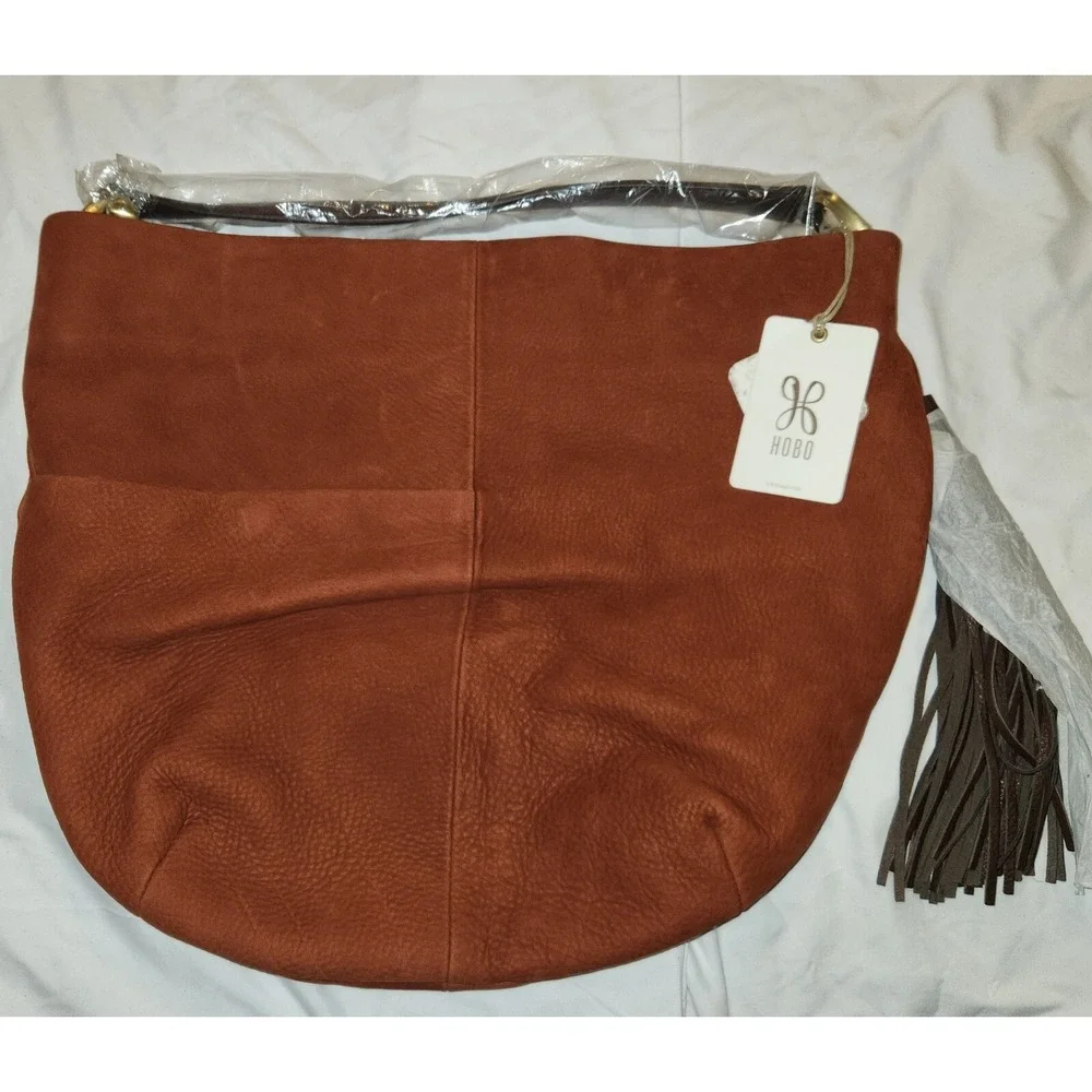 Hobo NWT & Duster -Cinnabar Nubuck Leather Meridian Shoulder Bag & Outter Pocket
